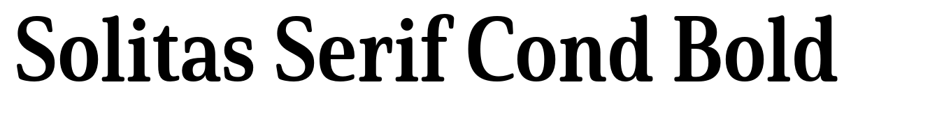 Solitas Serif Cond Bold
